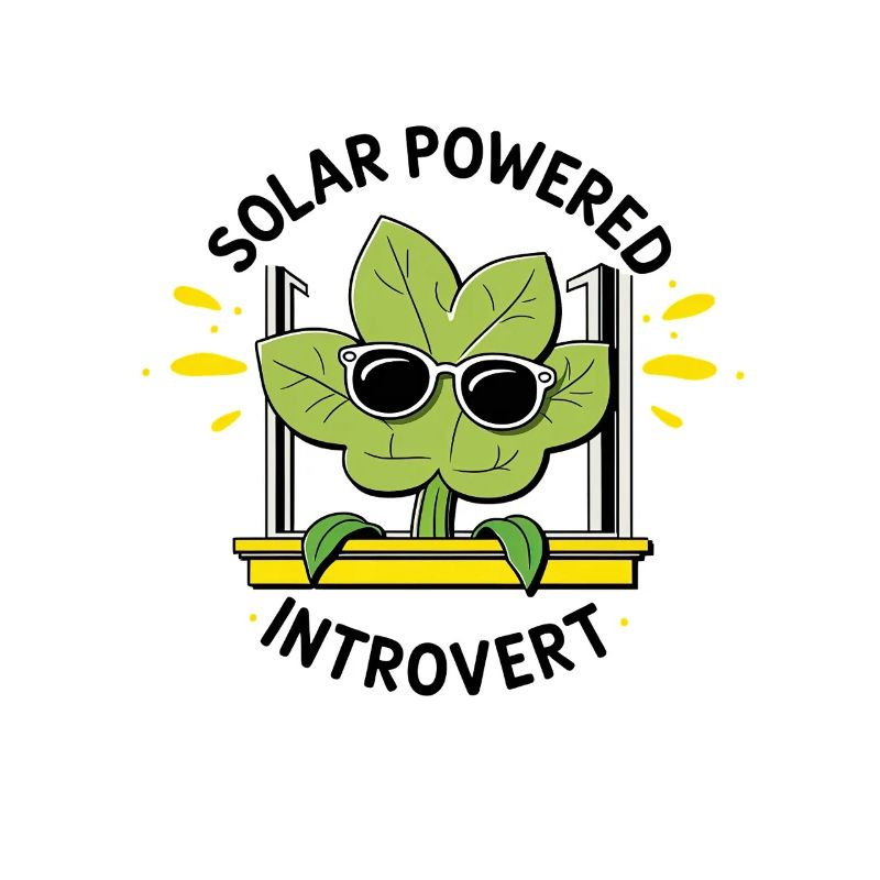 Solarbetriebener Introvert – Pflanzenwitz