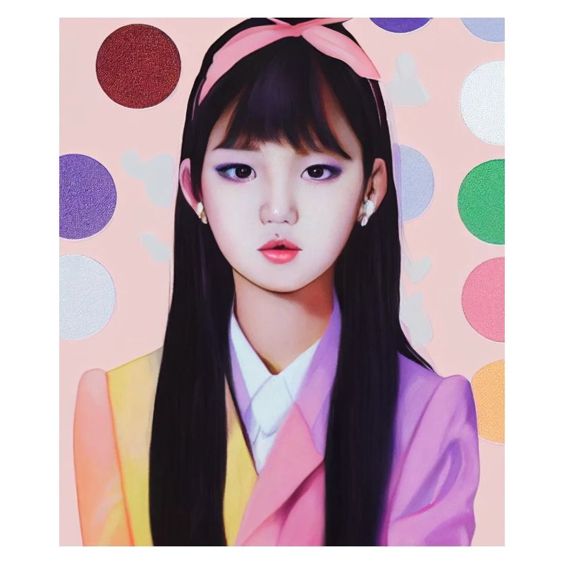 Mignonne K Pop Idol de Corée sur une photo d’école