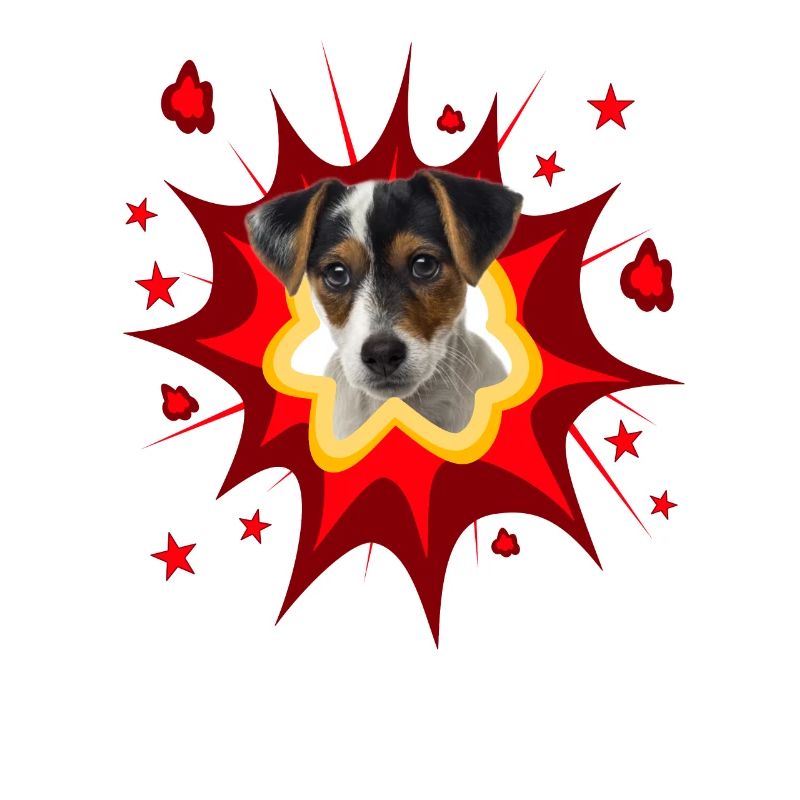 Conception de chien comique - Pow - Parson Russel Terrier