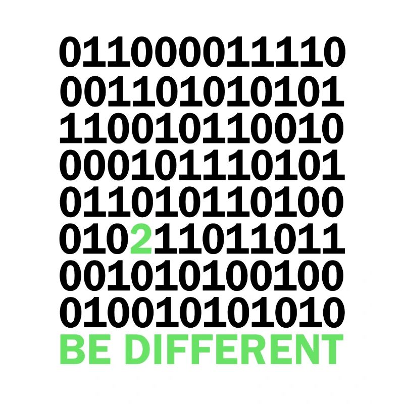 Cadeau Be Different Binary Code Nerd