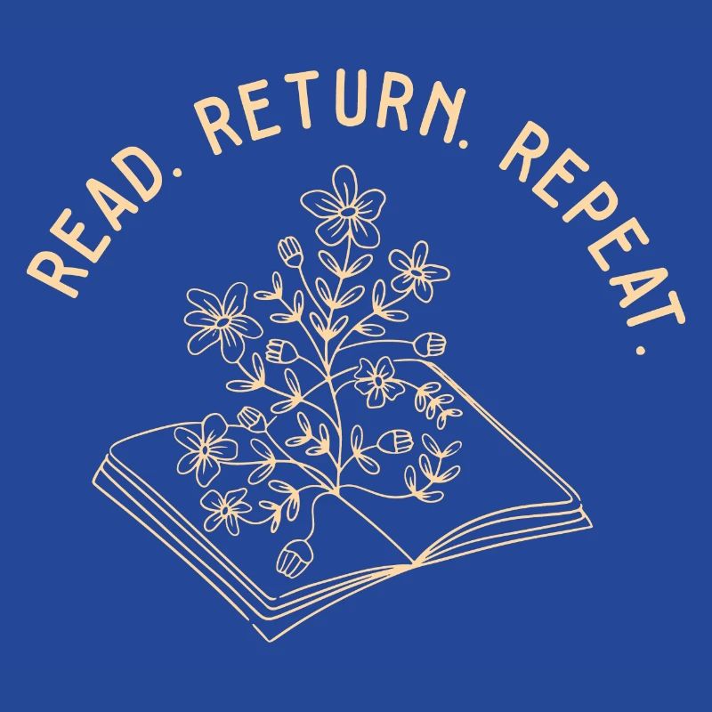 Librarian Read Return Repeat Library Worker Book