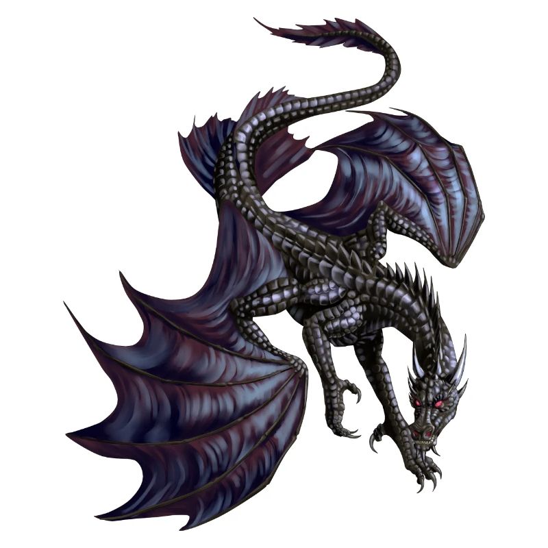 Schwarzer Drache