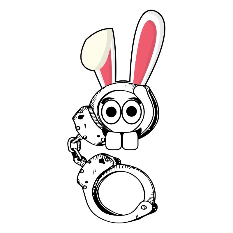 Handcuffed Easter Bunny Easter Gift Bunny