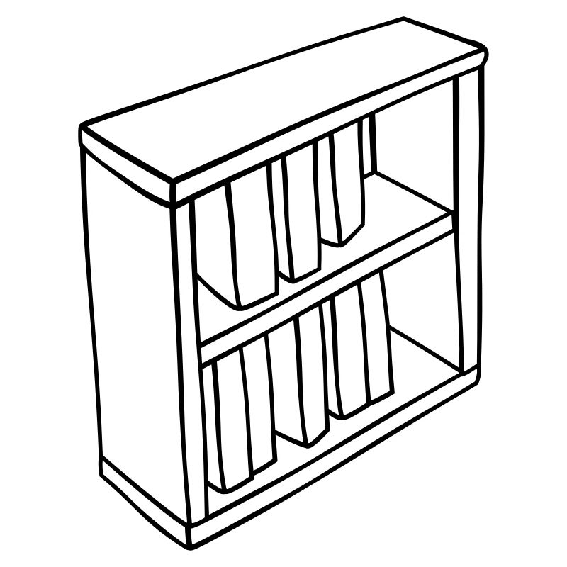 Conception clipart de bibliothèque