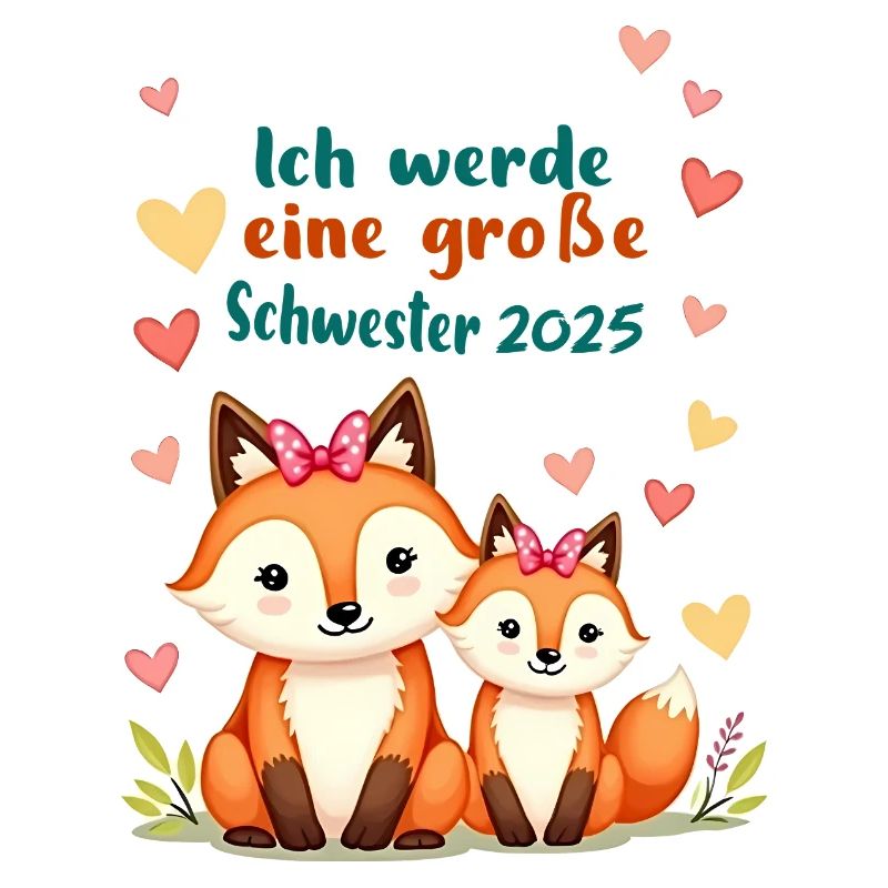 Füchse Design - Bald große Schwester