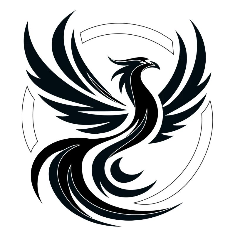 Phoenix noir et blanc