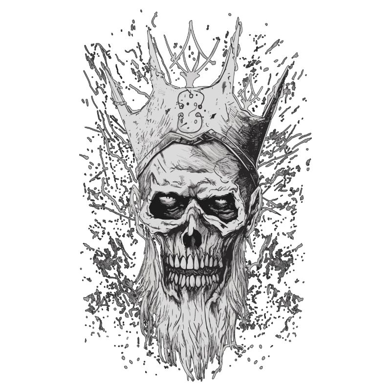 Gothic King Throne Horror Skull Horror Dark