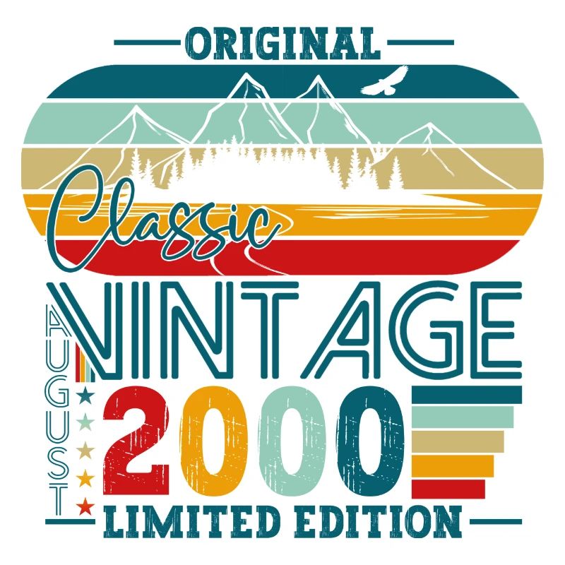 Original August Vintage 2000 Geburtstag Geschenk