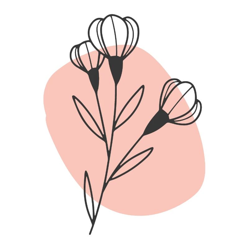 Fleur dessinée à la main 1