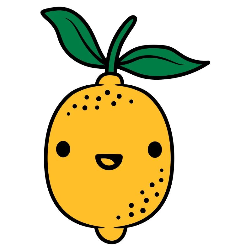 Fruit de citron kawaii