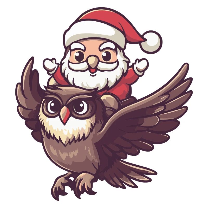 Eule Weihnachtsmann
