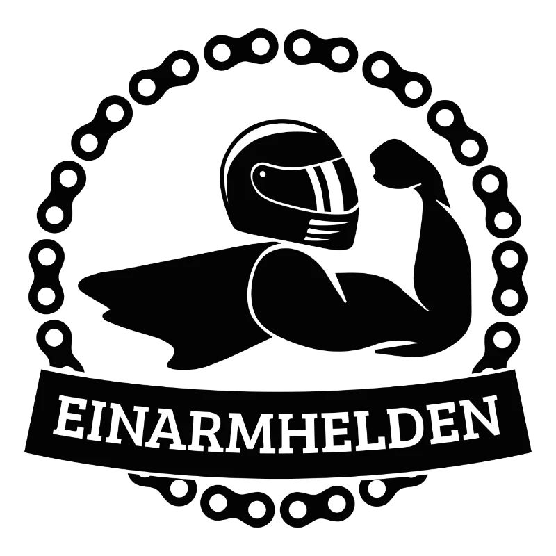 Einarmhelden 1-farbig (schwarz)