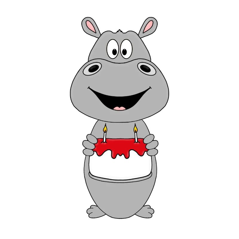 NILPFERD - FLUSSPFERD - HIPPO - GEBURTSTAG - KIND