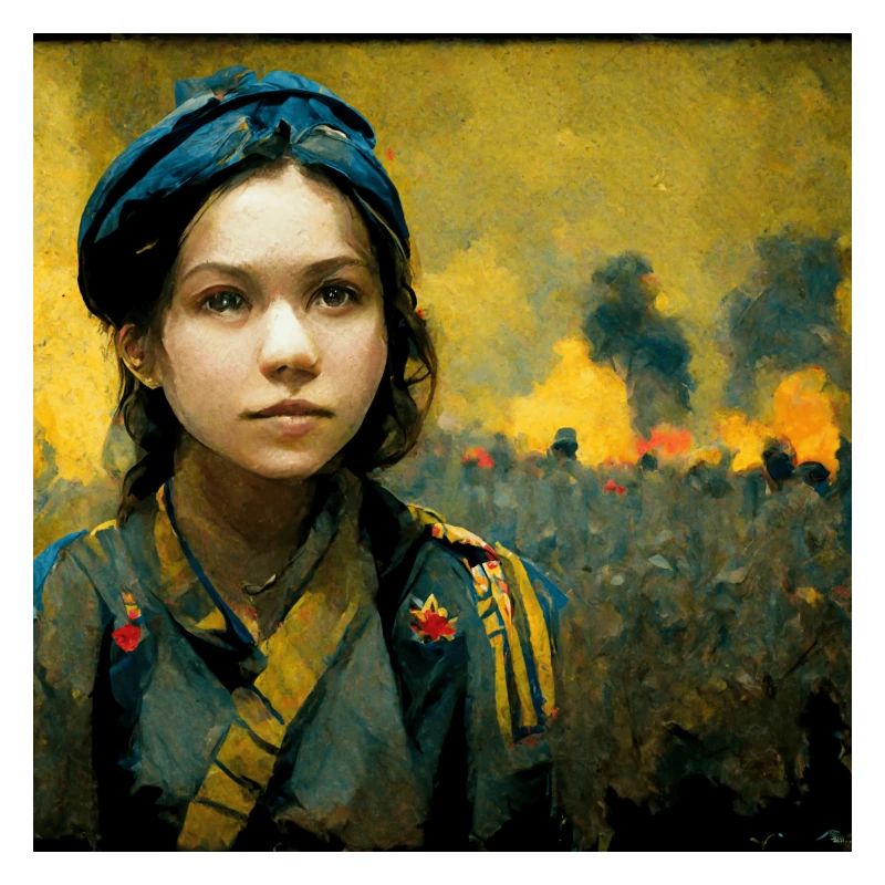 Ukrainisches Mädchen Während Des Krieges