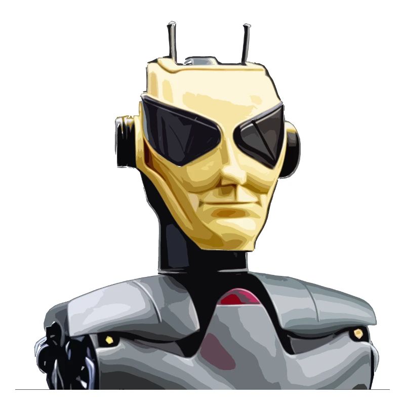Buste d’un cyborg Buste de robot futuriste