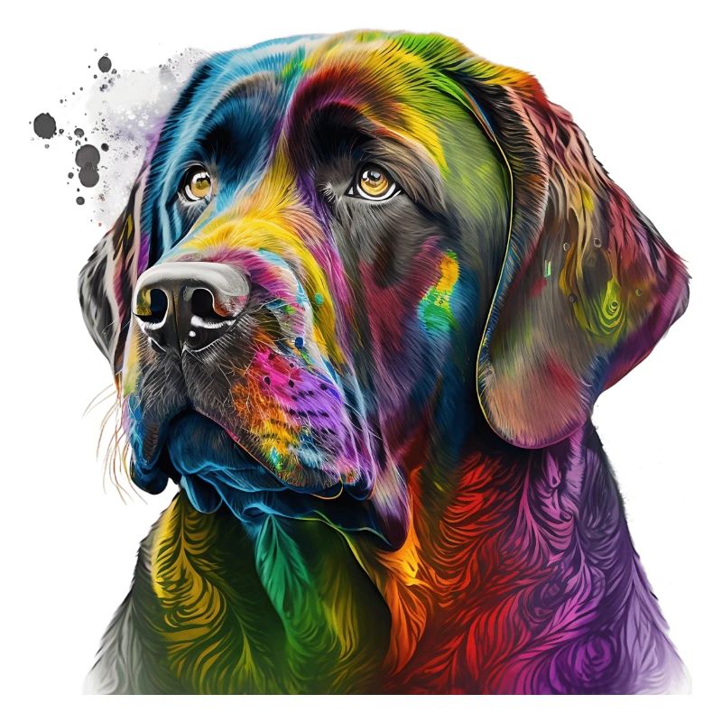 Chien coloré dans la conception d’art splash - pour tout le monde