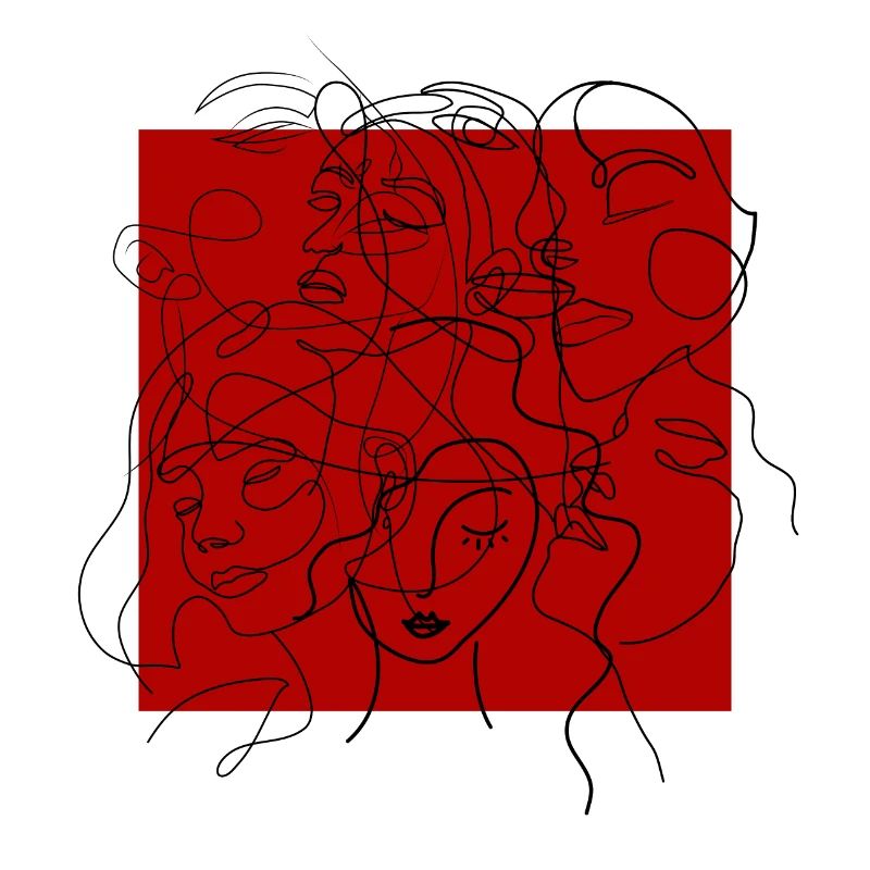 Face line red
