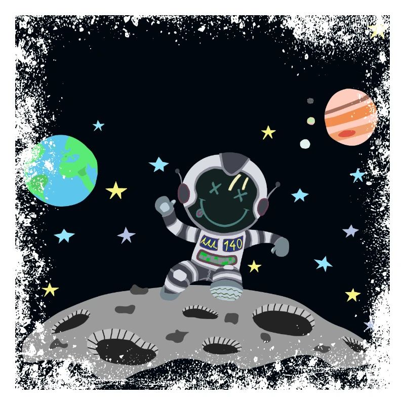 astronaute gris grunge