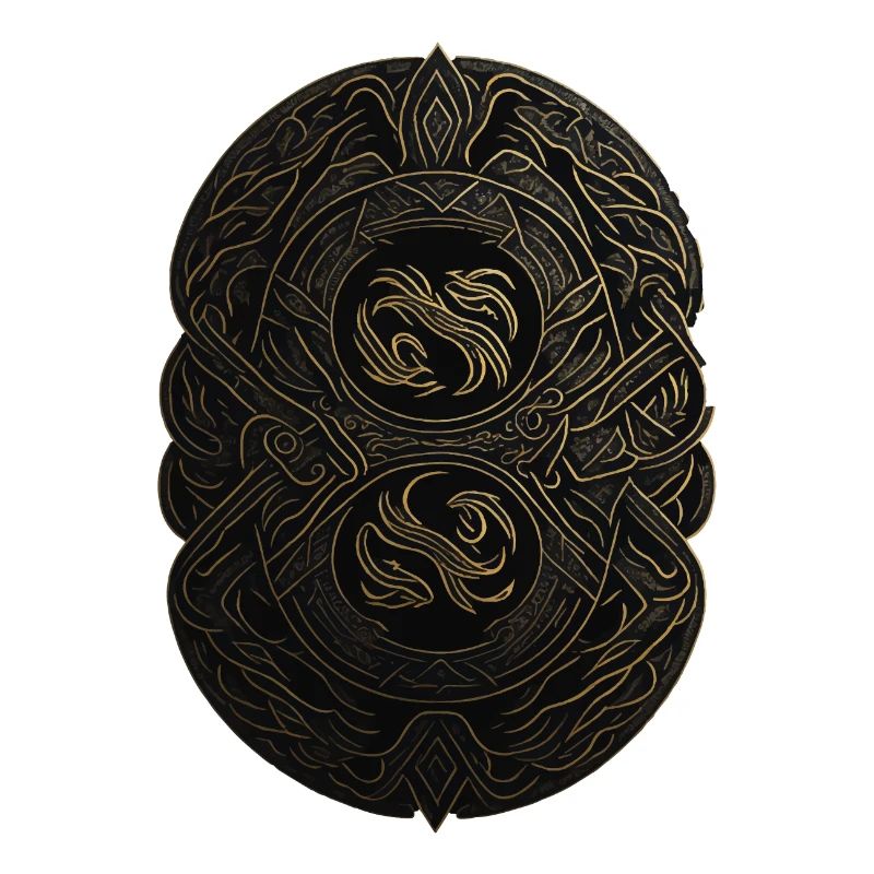 Maya Schwarz-Gold-Monogramm