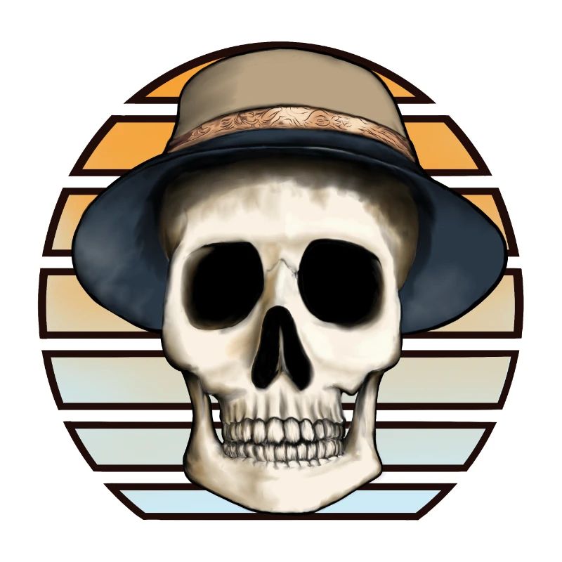 Crâne avec chapeau