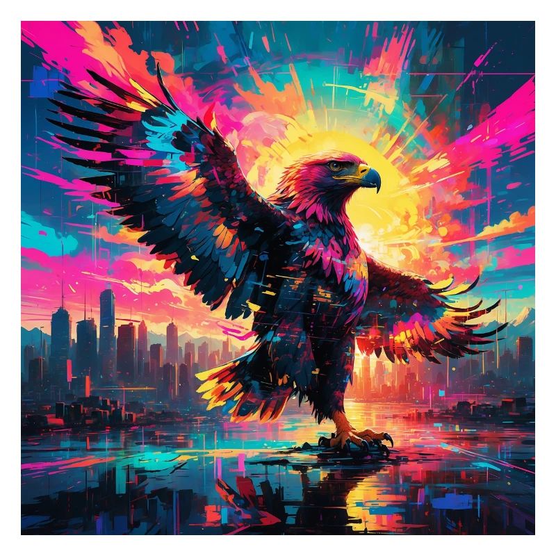 Neon golden eagle