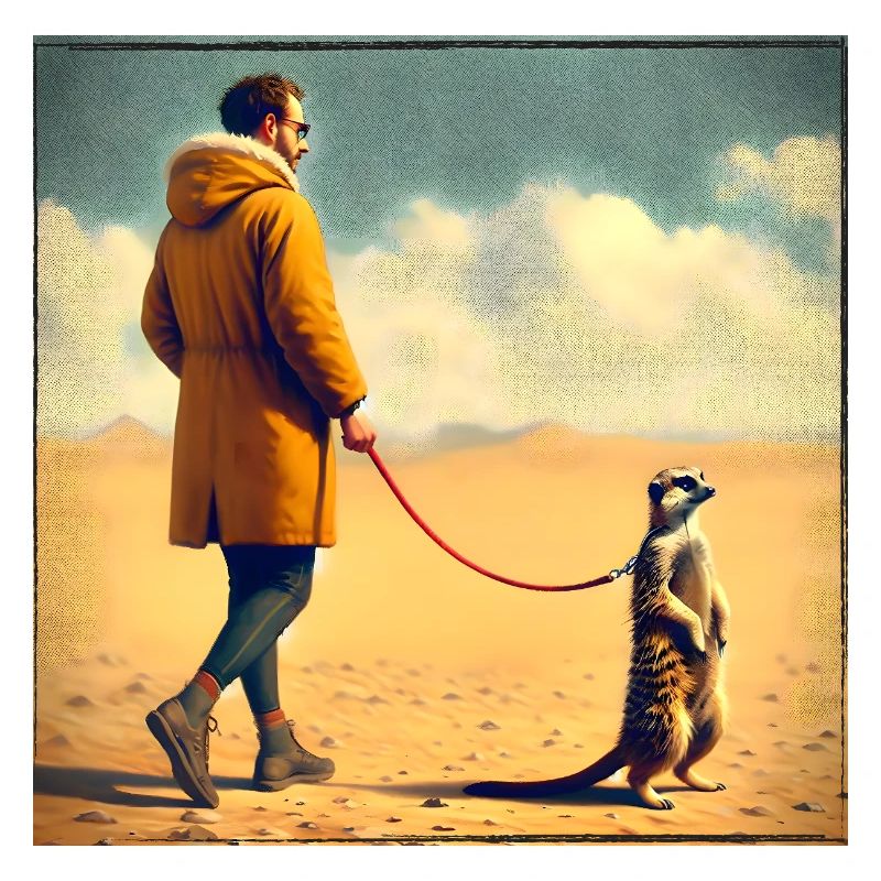 Spaziergang mit Erdmännchen