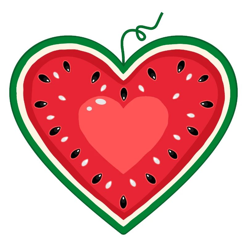 Wassermelone Design als Herz
