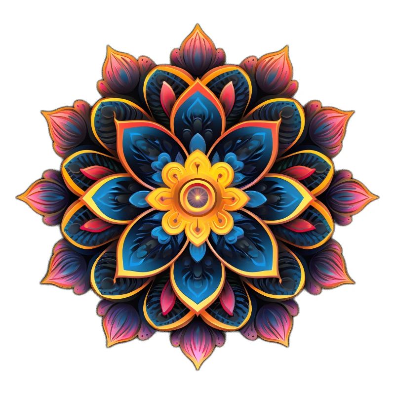 Mandala Fleur Colorée