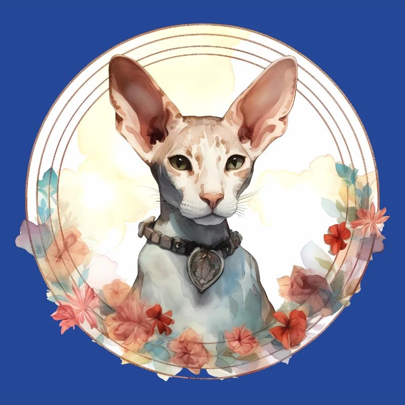 Cornish Rex Katze Boho Style, Liebe Katzen