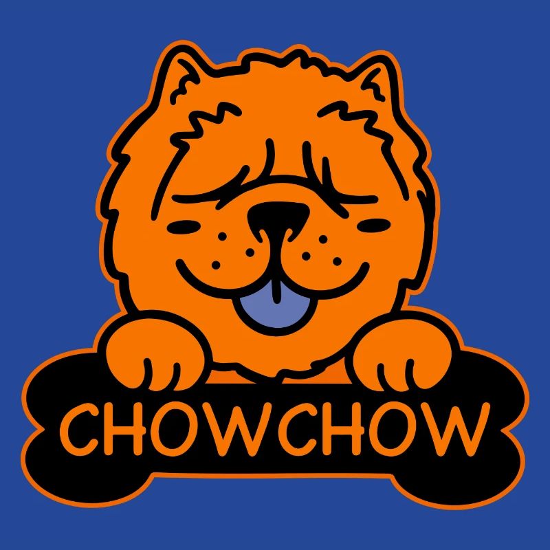 Chow chow and bone