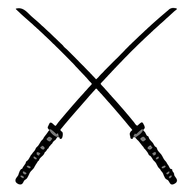 Katana Samurai épées croisées
