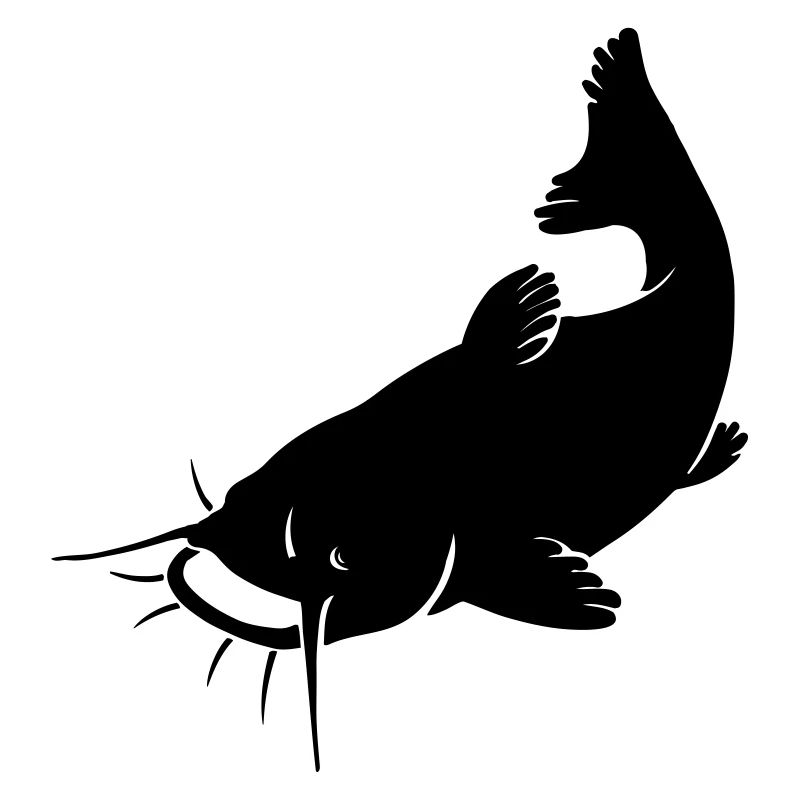 Silhouette de poisson-chat