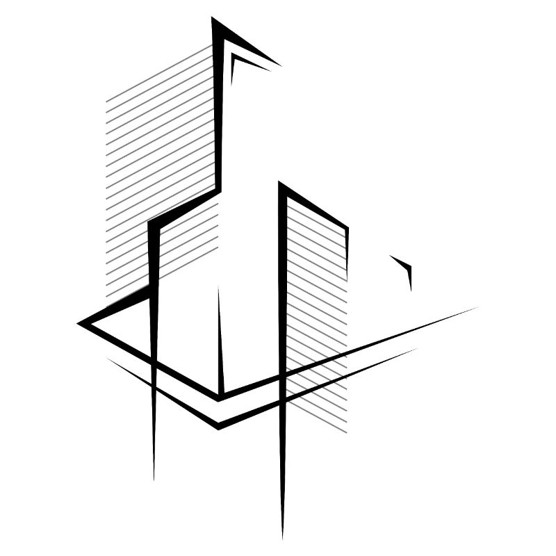 middle finger architecture graphic abstract icon