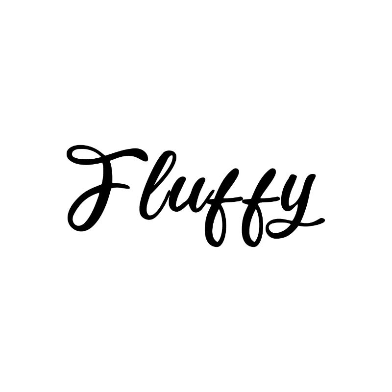 Fluffy Script Glitzer Schriftzug