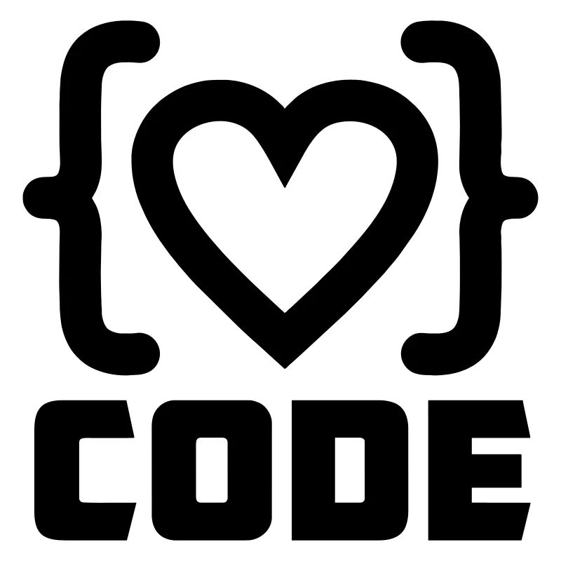 Heart programmer code logo with text CODE