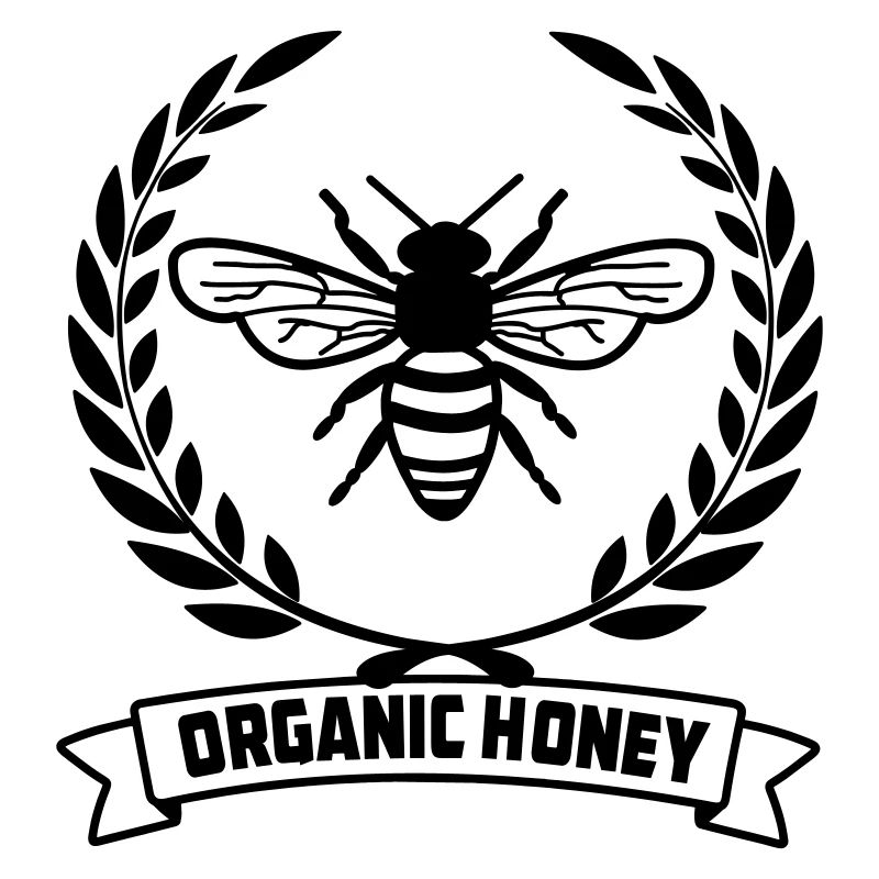 Bees in laurel wreath