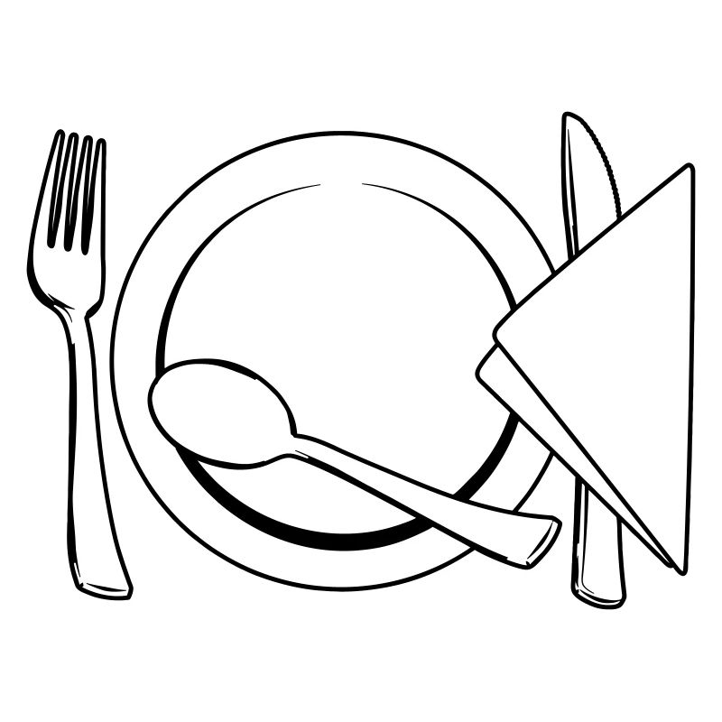 Serviette de table à couverts