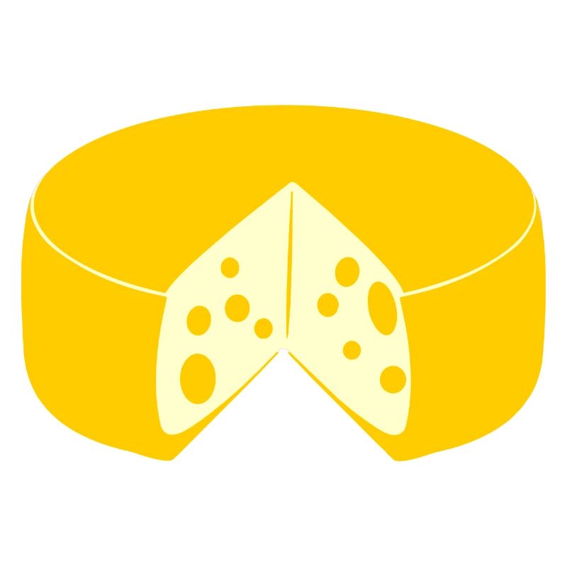 Fromage jaune doré avec pointe coupée