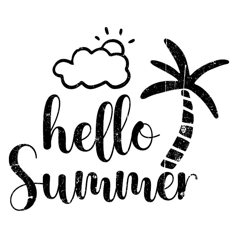 Hello summer palm tree