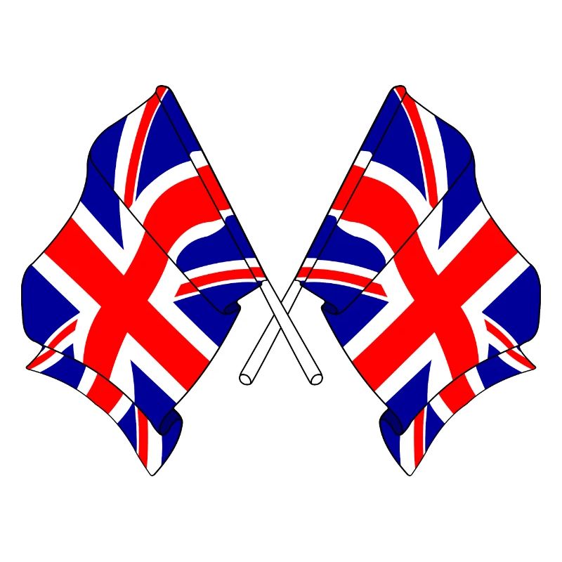 Two flags Great Britain
