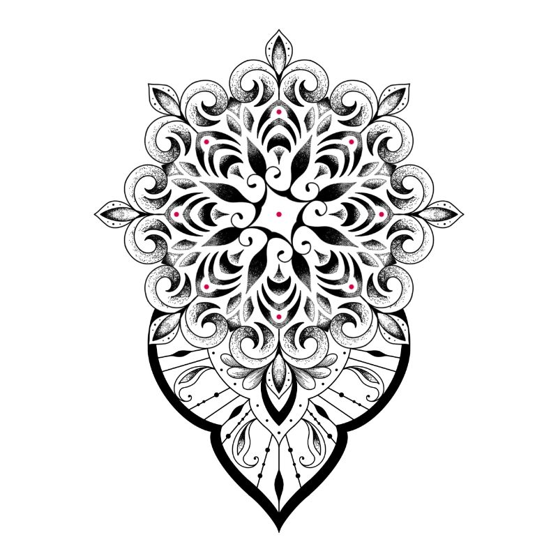 Mandala graphique dot work