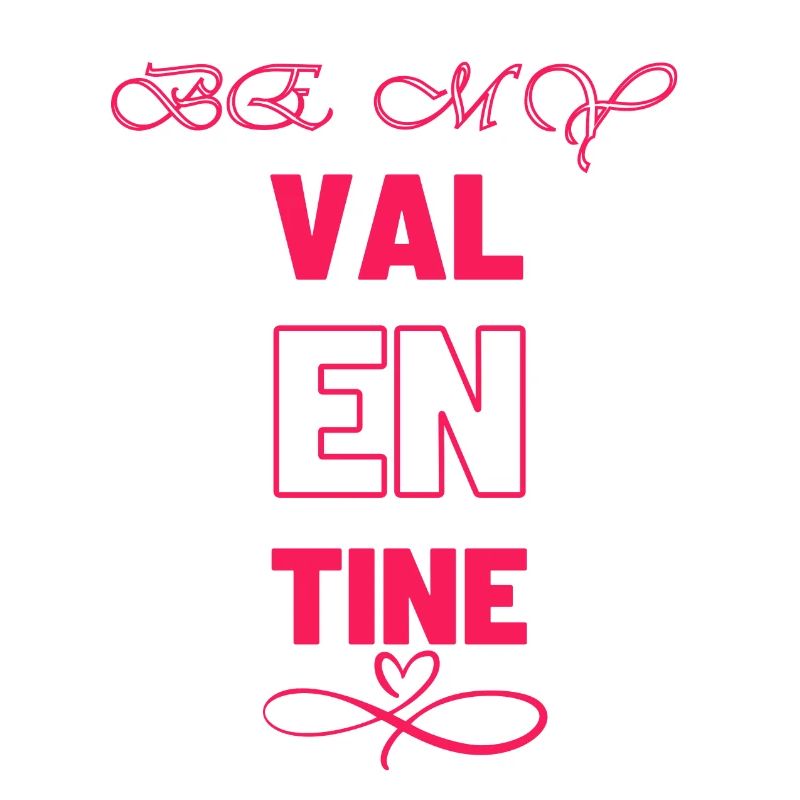 Conception élégante de la typographie de la Saint-Valentin