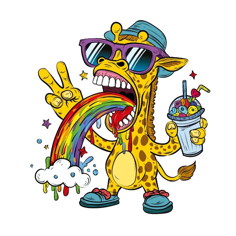 Rainbow giraffe