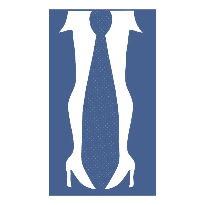 Beine mit hohen Absätzen oder einer Krawatte in dieser lustigen Optik