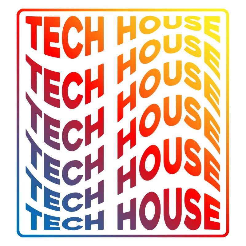 Tech House Neon Gradient Repeats