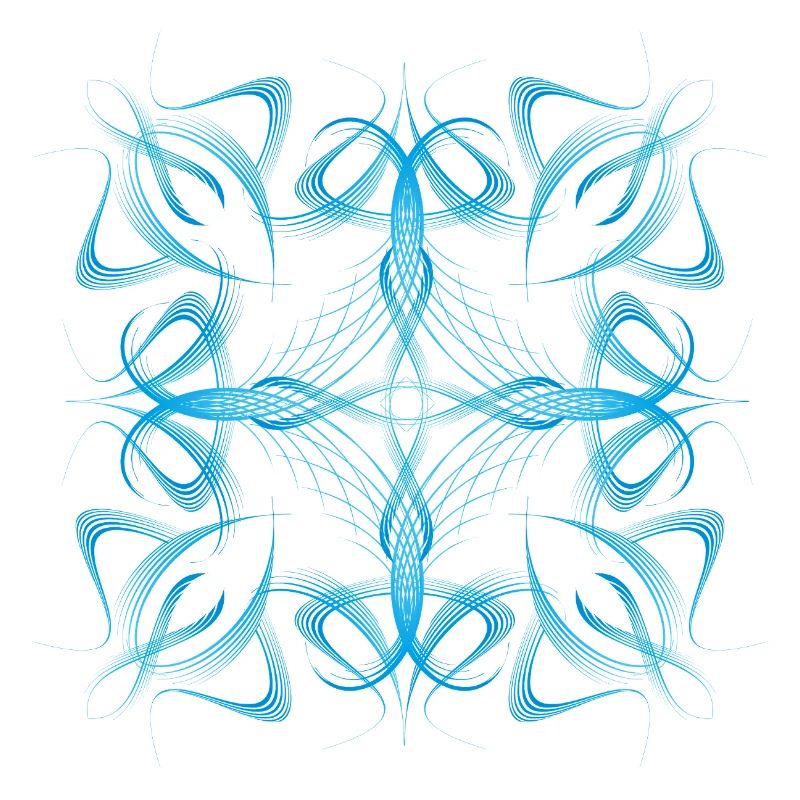 Delicate dynamic blue line pattern