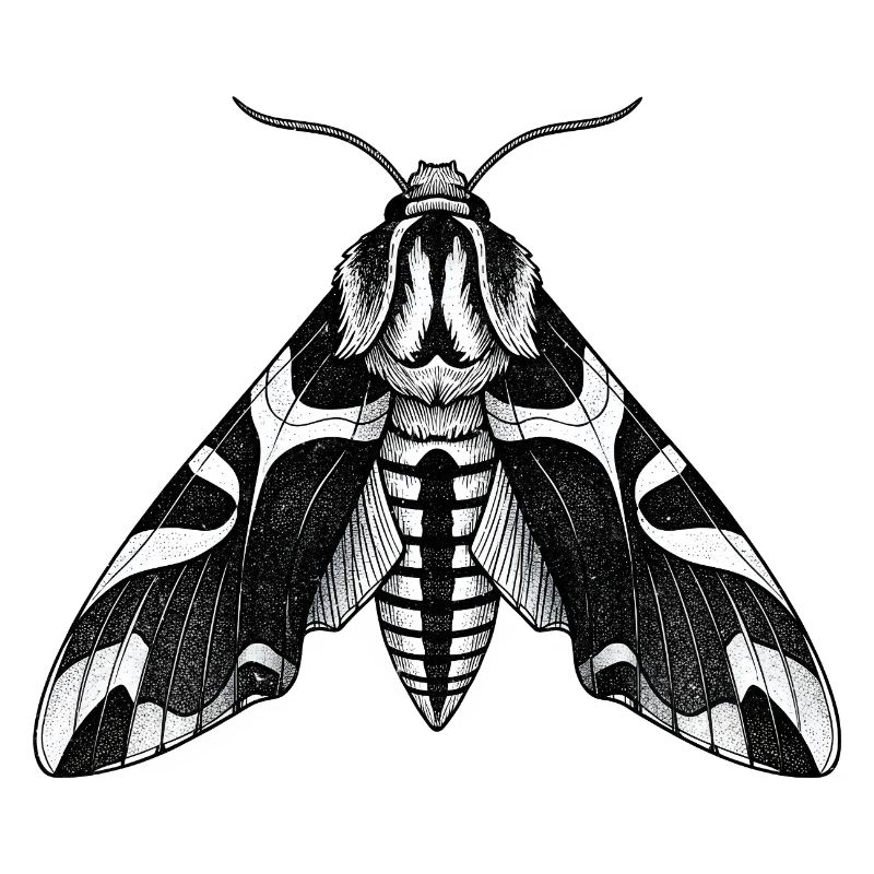 Moth Shadow Pattern Moth Black Moth