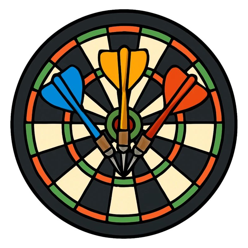 Motif de la cible de fléchettes : Impression couleur