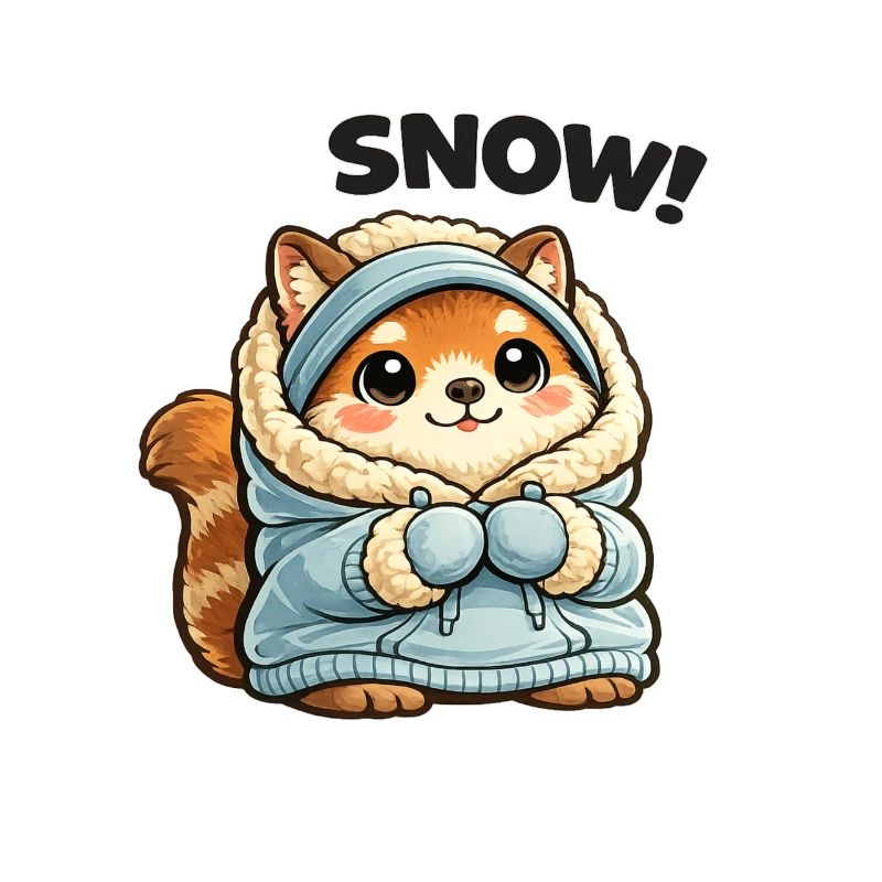 Renard en pull d’hiver
