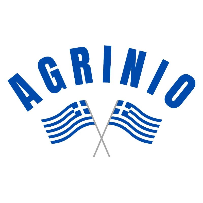 Bogen-Agrinio mit griechischen Flaggen